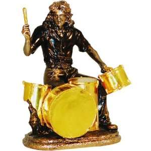  Rock N Roll Drummer Statue   Pewter Finish Kitchen 