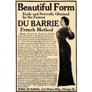  1911 Ad Du Barrie French Method Womens Posture Booklet 