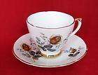 1950s Delphine Bone China Footed Cup & Saucer Roses See