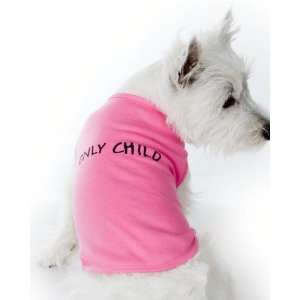  Designer Dog T Shirt   Only Child Dog T Shirt   Hot Pink 