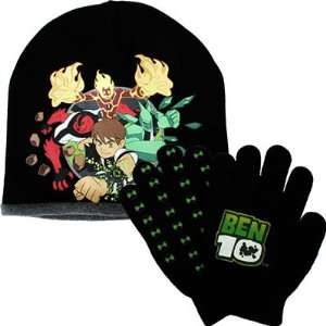  Ben 10   Apparel   Aliens Acrylic Hat and Glove Set Toys 