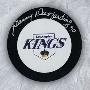  GERRY DESJARDINS Los Angeles Kings SIGNED Hockey Puck 