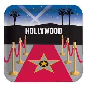 Hollywood Themed Square Paper Luncheon Plates Toys 