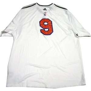  Jonathan Bender #9 2010 Knicks Used White Short Sleeve 