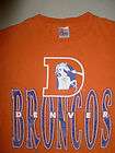 Vintage Denver Broncos Football T Shirt 80s John Elway Orange NFL XL