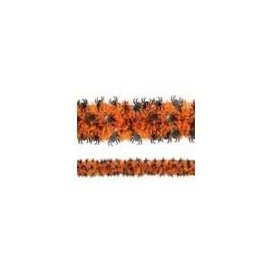  Orange Tinsel Garland with Black Spiders 9ft Toys & Games