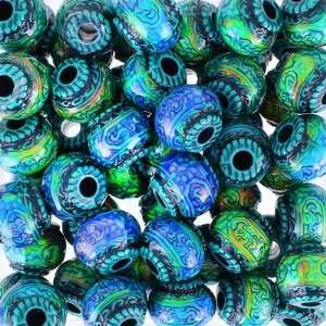 13mm Blue Mystique Rondelle Mood Beads Jewelry