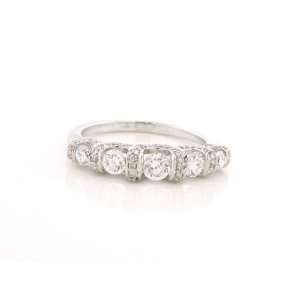   Diamond(F G VS) Wedding Band in 14K White Gold VIJAY BHATIA Jewelry