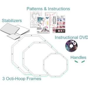 Octi Hoops For Free Motion Quilting & Embroidery KIT