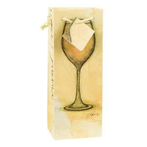  Vino Bianco Wine Bottle Gift Bag w/ Loose rope handles 