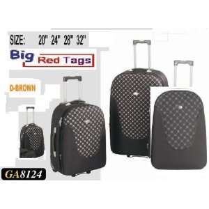   BROWN Rolling Travel Luggage Set 4 pc duffel bag 