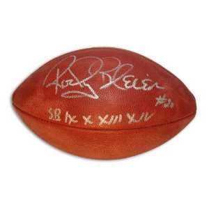  Rocky Bleier Autographed Football   Inscribed SB 