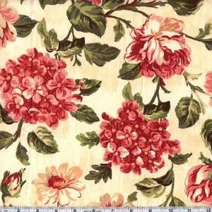  45 Wide A Call To Joy Floral Ivory Fabric By The Yard 