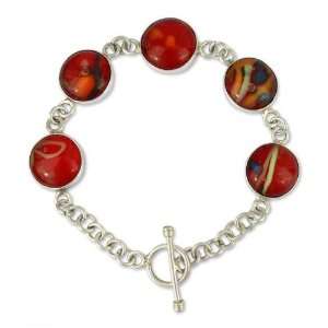  Dichroic art glass bracelet, Sweet Memory Jewelry