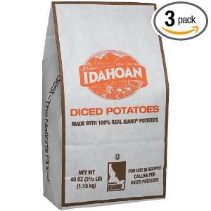 Idahoan Diced Potato Mix, 40 Ounce Units (Pack of 3)  