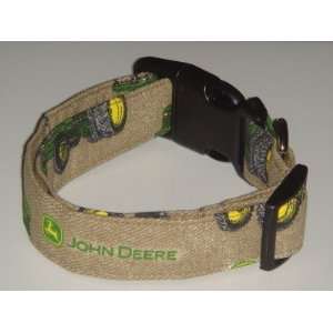  John Deere Brown Tan Tractor Small 3/4 Dog Collar 