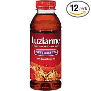 Luzianne Diet Sweet Tea, 16 Ounce (Pack of 12)  Grocery 