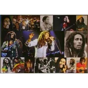  Bob Marley collage poster 34 x 23.5 colorful reggae master 