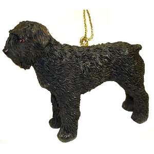  3.5 Black Bouvier Dog Christmas Ornament