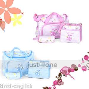 Baby Diaper Bags Changing pad Bottle Holder Set 2 color  