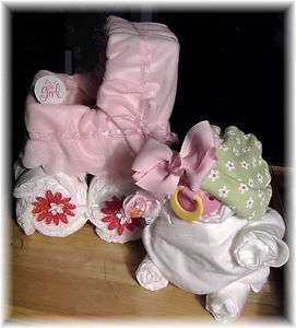 Baby Shower Diaper Stroller & Newborn Diaper Baby Girl  