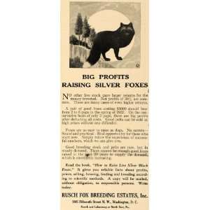  1927 Ad Rusch Fox Breeding Estates Inc Silver Pelts Fur 