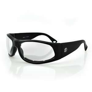   Shiny Black Frame With Clear Lens Foam Padded Sunglasses Automotive