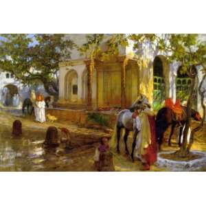   Arthur Bridgman   24 x 16 inches   At The Fountain