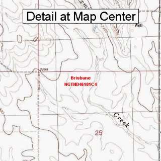  USGS Topographic Quadrangle Map   Brisbane, North Dakota 