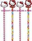 Hello Kitty Pencils with Eraser Toppers Party Favor 4ct