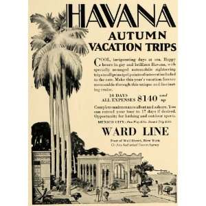   Vacation Trips Ward Line Cruise   Original Print Ad