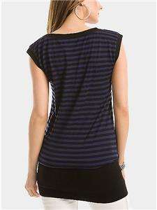 NWT GUESS MARCIANO RACHELLE STRIPED TEE TOP SHIRT XS/S  