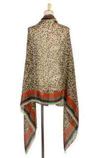 Fashion leopard cashmere Cotton Shawl Scarf Wrap Stole Large size 71 