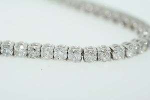 14k White Gold 4.67ctw Round Diamond Tennis Bracelet 2.8mm 7.5  