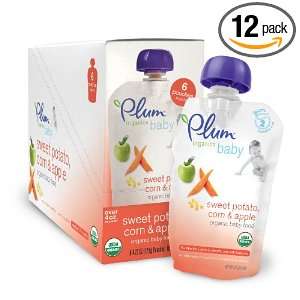 Plum Organics Baby Second Blends, Sweet Potato, Corn and Apple, 4.22 