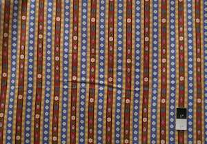 Jim Shore Fancy Felines Small Stripe Blue Cotton Fabric By Yd  