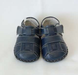 Pediped Infant Baby Boy Crib Shoes Sandals Blue Leather Harvey size 0 