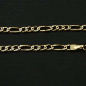 Designer 14k Solid Yellow Gold Figaro Bracelet   7.5 / 4.1g (Not 