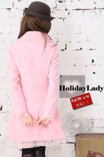 Ladies Winter Warm Lace Slim Waist Mid Length Coat 1063 Beige AU Sz 8 