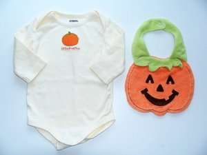 GYMBOREE Little Pumpkin HALLOWEEN Bib Shirt 3 6 Boy Grl  