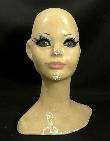   DECO MANNEQUIN HEAD BUST STORE DISPLAY PAPER MACHE HAND PAINTED DOLL