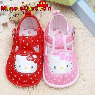 Hello Kitty Baby Toddler Sneakers Polk Dot Sanrio Red, Pink #711212 