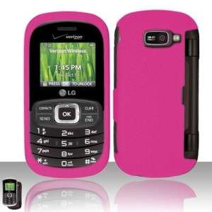 Rubber Rose Pink Hard Case Snap on Cover for LG Octane VN530