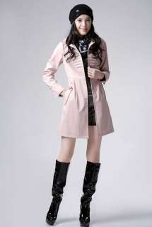 New Fashion Korean Style Womens Lady Hoodie Long Trench Jacket Coat 