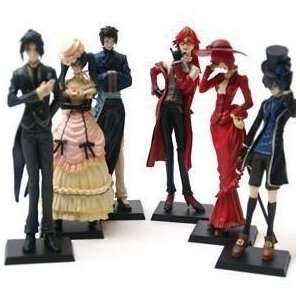  6 Anime Kuroshitsuji Black Butler Characters Figure Set 