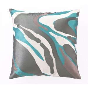  Trina Turk Turquoise Jungle Embroidered Pillow