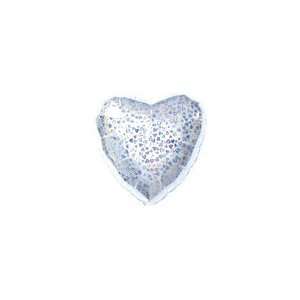  9 Silver Heart Dazzleoon M89   Mylar Balloon Foil Health 