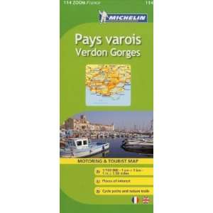   ZOOM France Pays Varois, Verdon Gorges 114 [Map] Michelin Books