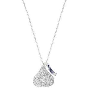  Hersheys Kiss Pendant 3D Necklace 14k White Gold (1.15ct) Hershey 