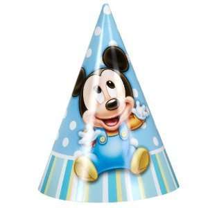  Mickey Mouse 1st Birthday Party Hats 8ct 